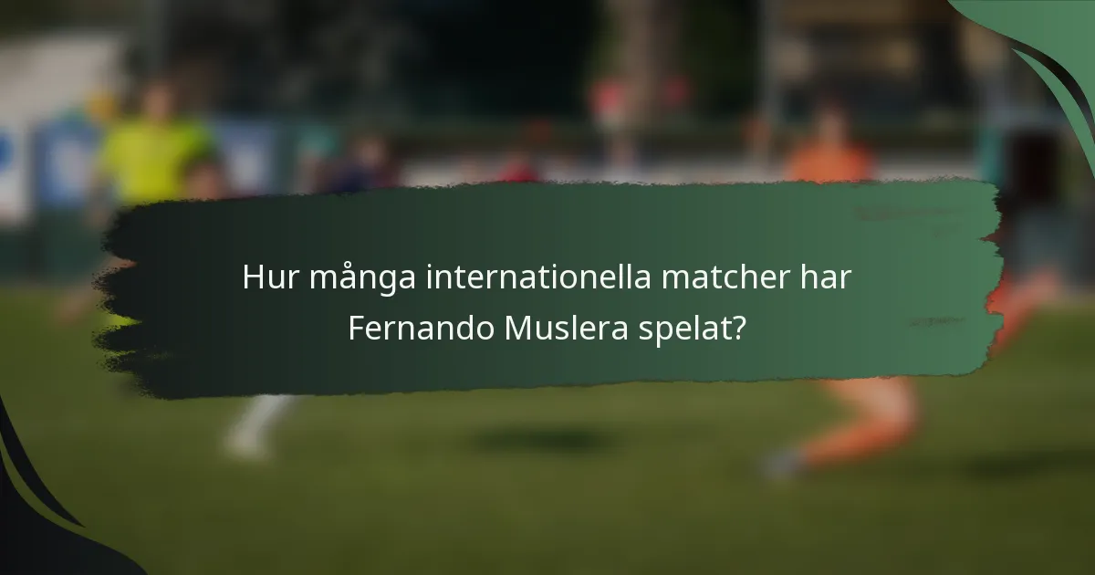 Hur många internationella matcher har Fernando Muslera spelat?