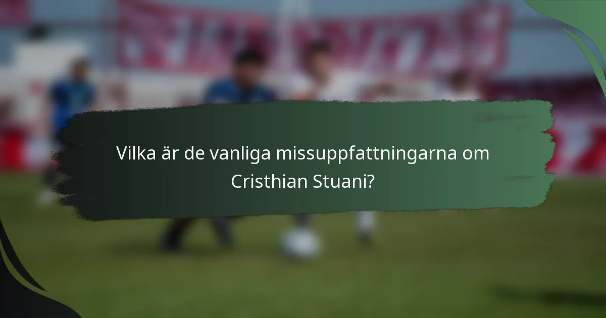 Vilka är de vanliga missuppfattningarna om Cristhian Stuani?
