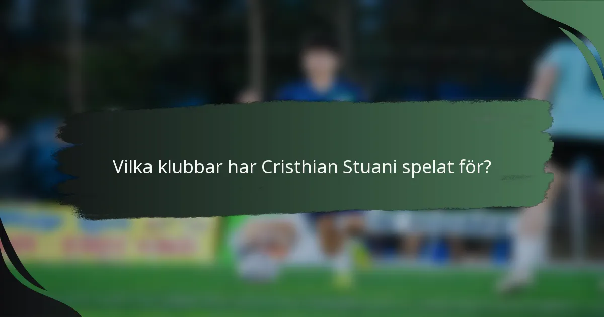 Vilka klubbar har Cristhian Stuani spelat för?